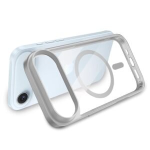 SNAPWAVE iPhone 17 Air Transparent Case | Shockproof Bumper & Camera Protection | Magsafe Compatible | Sleek Hard Crystal Back Cover for iPhone 17 Air – Grey