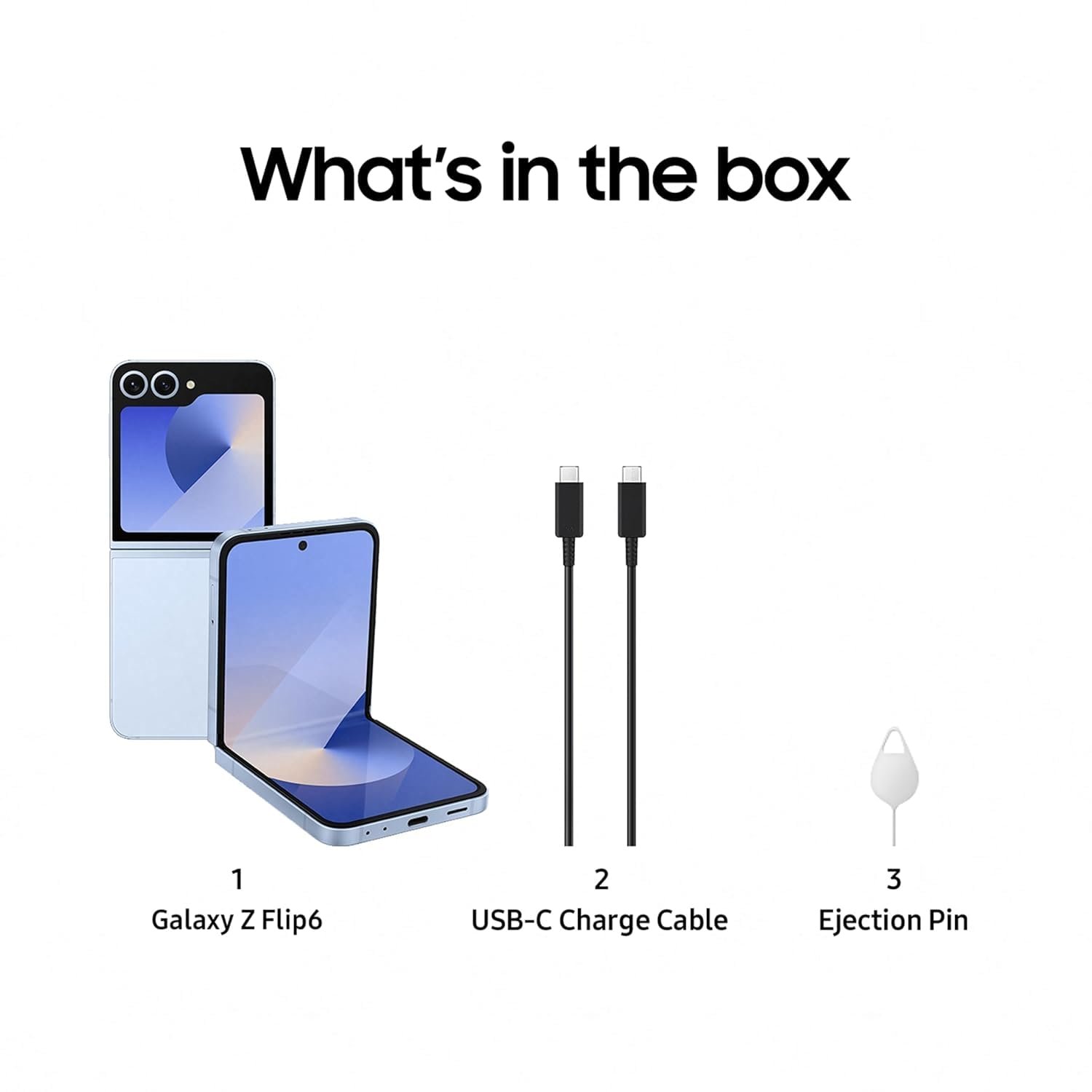 51nlaiz32xl. sl1500 Samsung Galaxy Z Flip6 5G AI Smartphone (Blue, 12GB RAM, 512GB Storage) with Other Offers