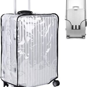 LIGHTNIING HAMMERZ Transparent Luggage Cover | Clear PVC Suitcase Cover | Trolley Bag Protective Covers Case Waterproof Travel Bag Suitcase Covers | (32 Inches)