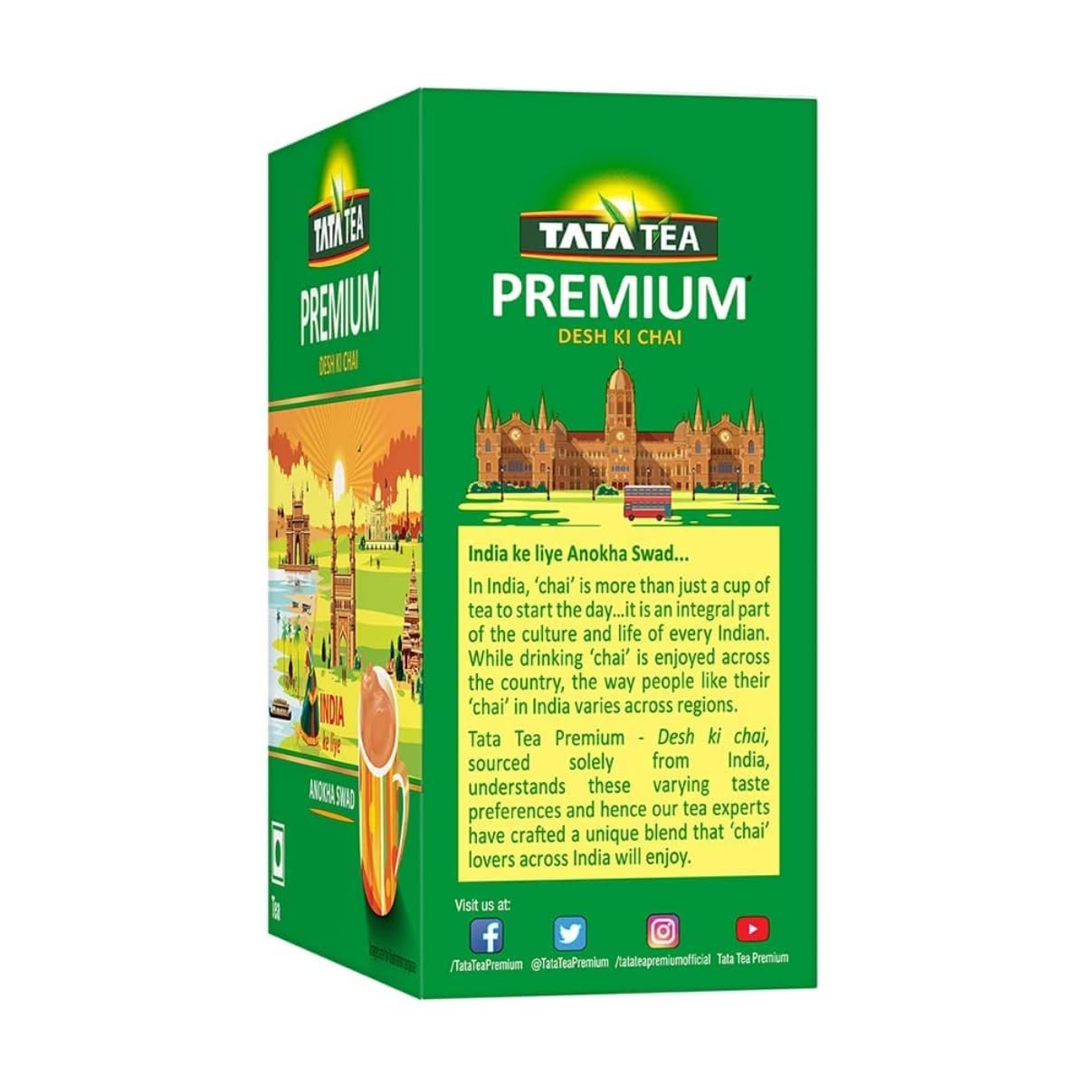 614gtfzzzhl. sl1200 Tata Tea Premium Desh Ki Chai, Unique Blend Crafted For Chai Lovers Across India, Black Tea, Loose Leaves, 250 gram, plain