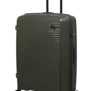 it luggage Spontaneous Olive Medium-24 inches Expandable Anti-Theft Zipper Polypropylene Hardsided with TSA Lock 8 Wheel Trolley Bag