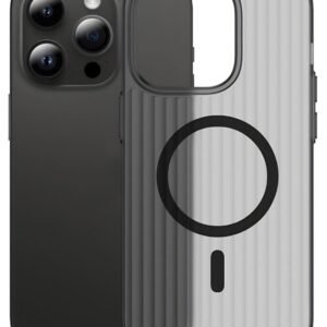 Kapa Matte Magnetic Wave Grip Back Cover for Apple iPhone 16 Pro | [MagSafe Compatible] Wireless Charging, Slim, Metal Buttons Frosted Back Case (Grey)