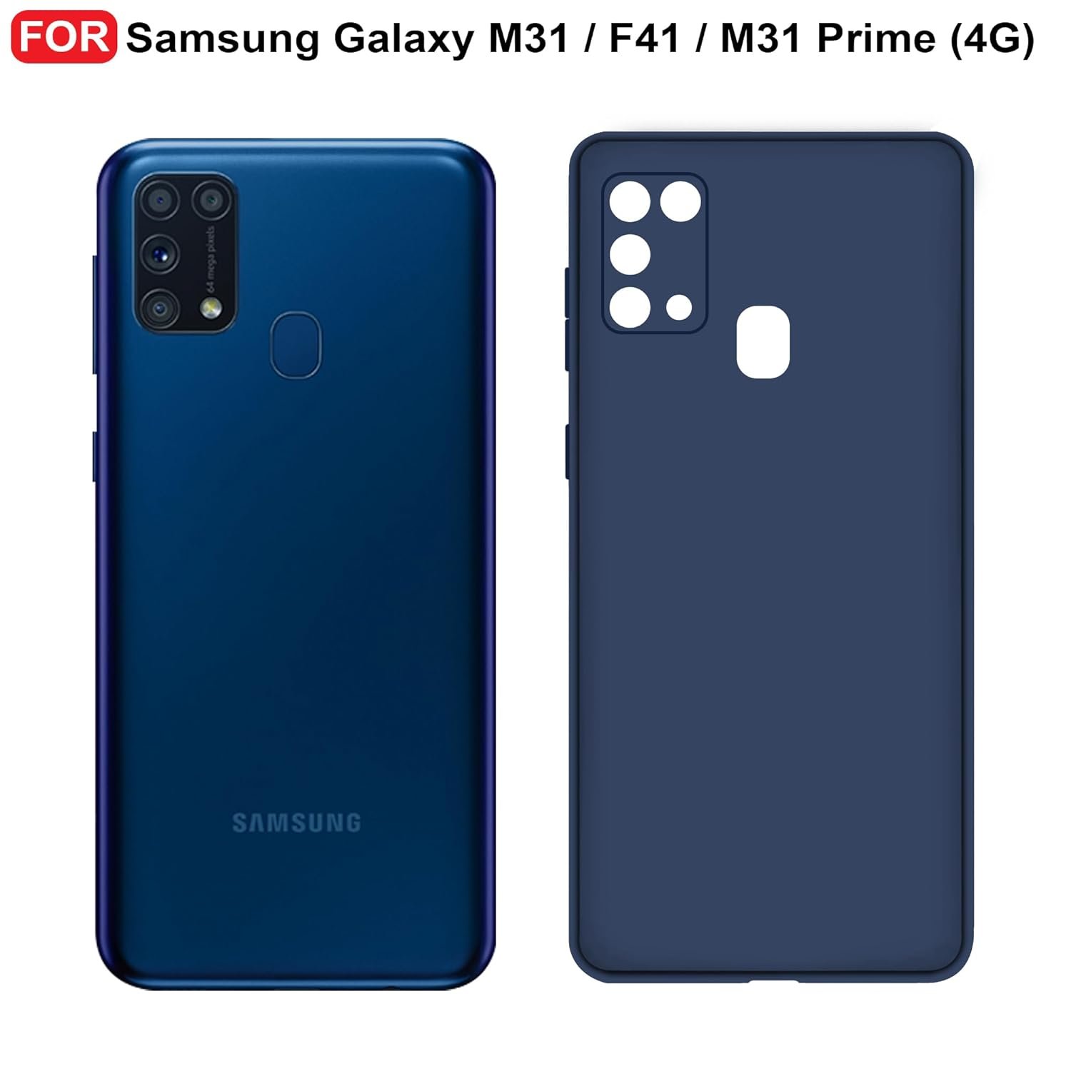 61dsrqxopcl. sl1500 CEDO Samsung Galaxy M31 / F41 / M31 Prime Back Cover | Camera Bump Protection & Ultra Slim | Matte Soft Silicon Shock Proof Rubberised Back Case Cover (Blue)