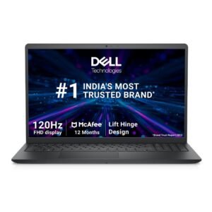 Dell 15, AMD Ryzen 3 7320U Processor (8GB RAM / 512GB SSD/Windows 11 + Office H&S 2024 + M365 / 15.6"(39.62 Cm) FHD Display / 12 Month Mcafee/Black Color/ 1.63 Kg/Thin & Light Laptop