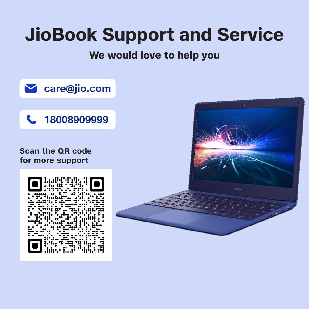 61s1xv9eypl. sl1000 1768185362 4064 (Refurbished) JioBook 11 with Lifetime Office | Android 4G Laptop Mediatek 8788 (JioOS) | Octa-core | 4GB RAM | 64 eMMC Storage | Thin and Light Laptop (11.6 inch, 990 Grams) | Dual Band WiFi + SIM | Blue
