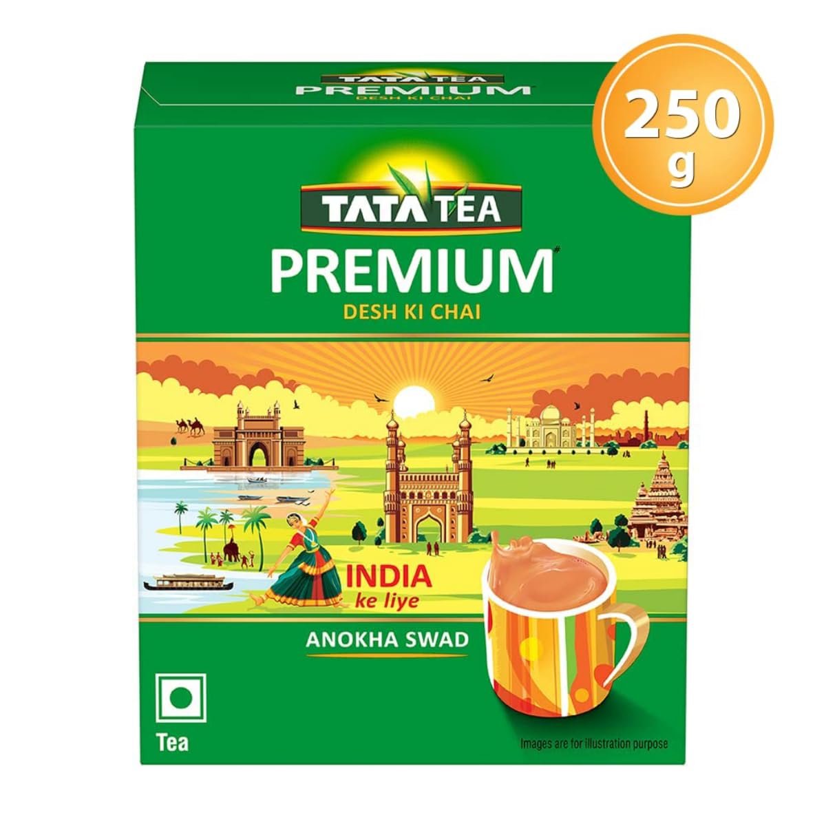 61w7wjyocgl. sl1200 Tata Tea Premium Desh Ki Chai, Unique Blend Crafted For Chai Lovers Across India, Black Tea, Loose Leaves, 250 gram, plain