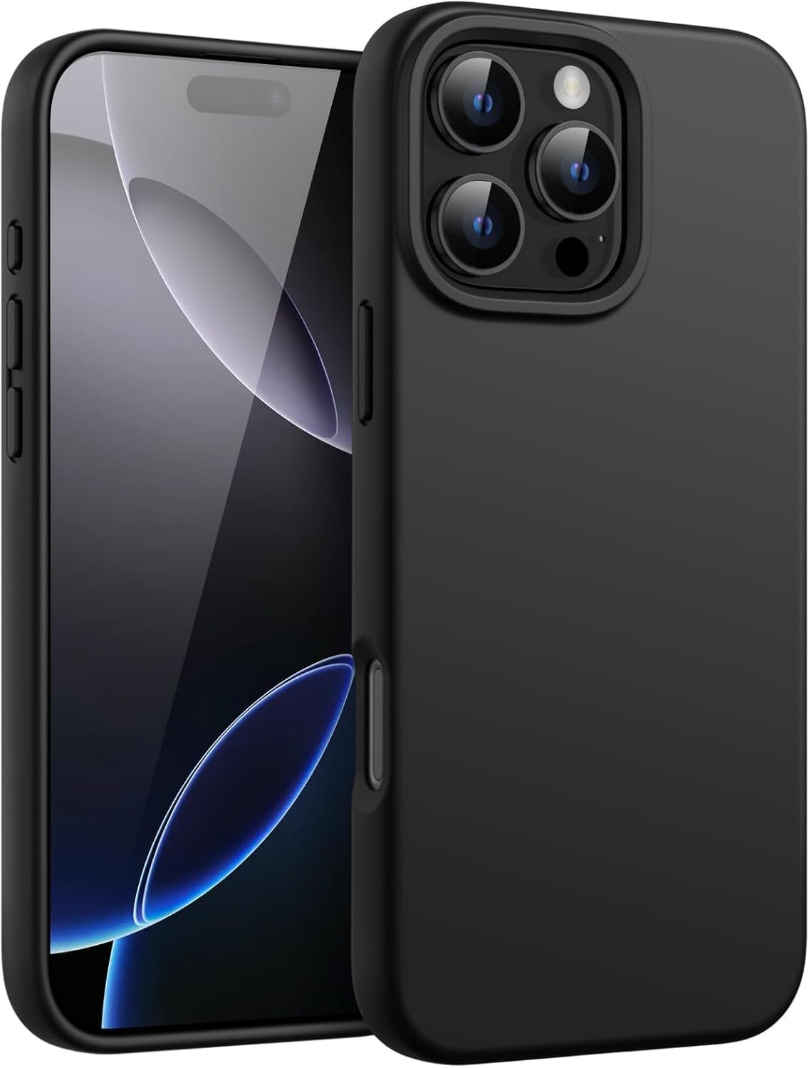 iPhone 16 pro Max Silicone Back Case | Shock Proof Design & Camera Protection | Premium Rubberised Apple iPhone 16 pro Max Cover (Microfiber Lining) | Ultra Smooth Silicone - Black iPhone 16 pro Max Silicone Back Case | Shock Proof Design & Camera Protection | Premium Rubberised Apple iPhone 16 pro Max Cover (Microfiber Lining) | Ultra Smooth Silicone - Black