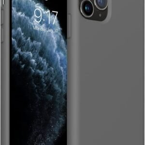 VONZEE Microfiber Candy Case Compatible for iPhone 11 Pro Max Smooth Touch Cushion Liquid Soft Silicone Gel Rubber Phone Cases Non-Slip Full Body Protective Shockproof Back Cover| (Space Grey)