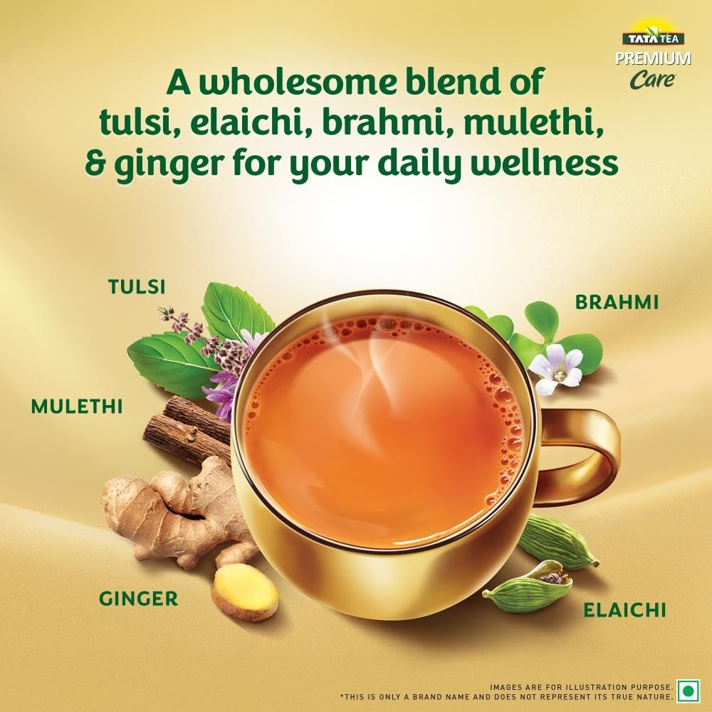 61byo9uuxcl. sl1000 1769511208 3560 Tata Tea Premium Care 500g Black Tea, Delicious Tea with Goodness of Tulsi, Mulethi, Ginger, Brahmi & Elaichi, Trusted Quality, Loose Leaves
