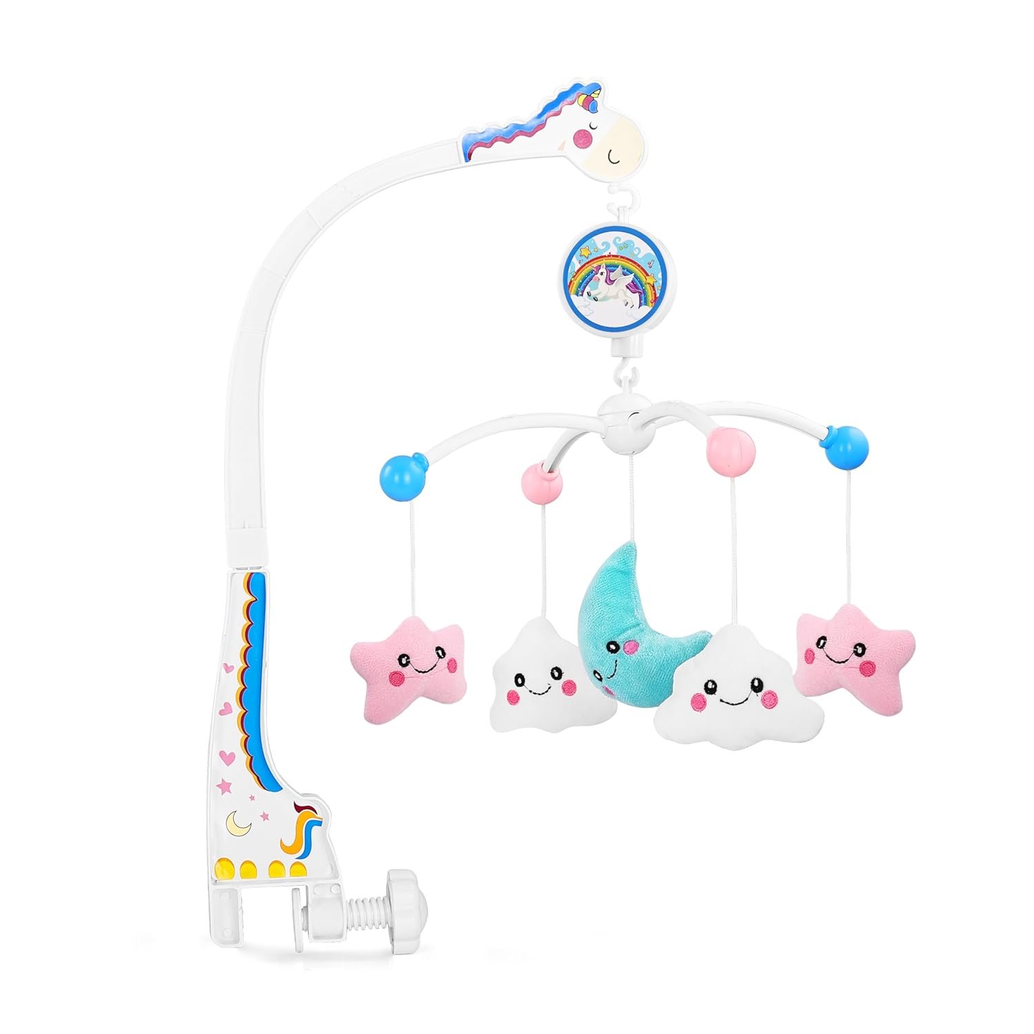 BabyGo Rotating Pony & Stars Musical Crib Cot Mobile | Hanging Jhoomer Rattle Toy for Baby Cradle, Infant Bed & Nursery Decoration | Newborn Soothing & Early Development Toy (Multicolor) BabyGo Rotating Pony & Stars Musical Crib Cot Mobile | Hanging Jhoomer Rattle Toy for Baby Cradle, Infant Bed & Nursery Decoration | Newborn Soothing & Early Development Toy (Multicolor)