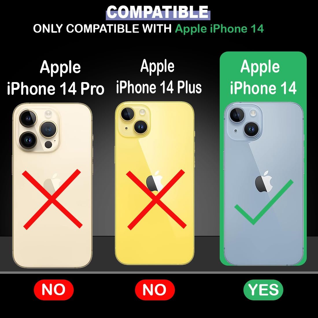 61kizn4bc7l. sl1100 Amazon Brand- Solimo Basic Case for Apple iPhone 14 (Polyethylene Terephthalate_Multicolor)