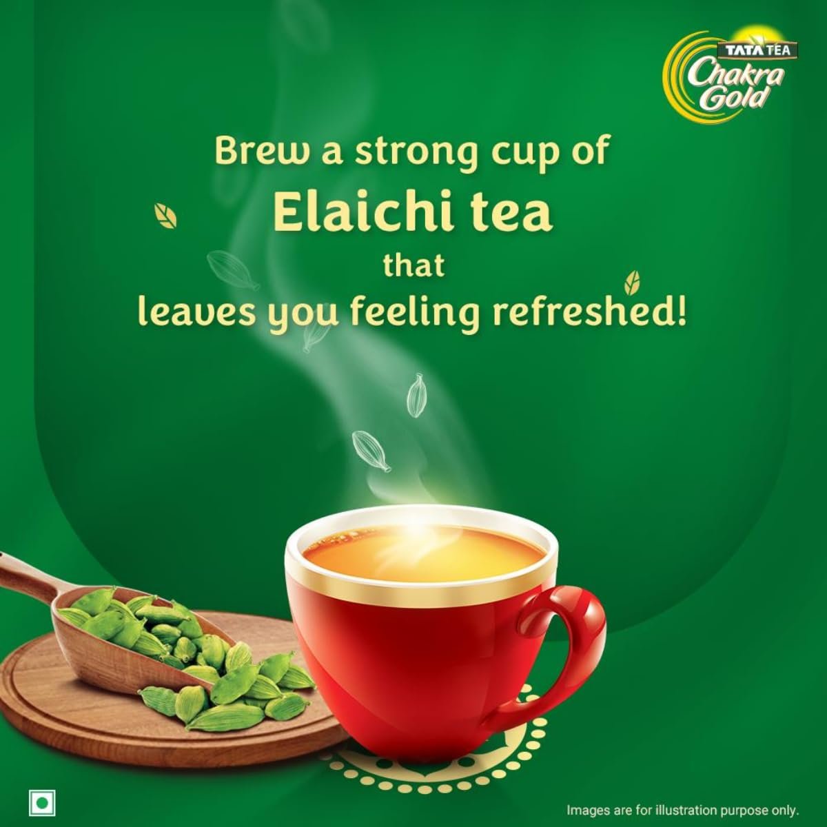 61mw3jg1gl. sl1200 Tata Tea Chakra Gold Elaichi Dust Tea| Refreshing Flavour & Aroma of Real Elaichi |Flavoured Assam Tea | 250 Gm