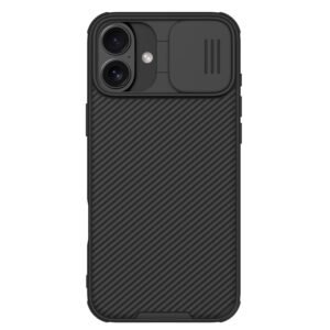Nillkin Case for Apple iPhone 16 (6.1" Inch) CamShield Pro Camera Slider Double Layered Protection TPU + PC (Corner Impact Air Bags) Black