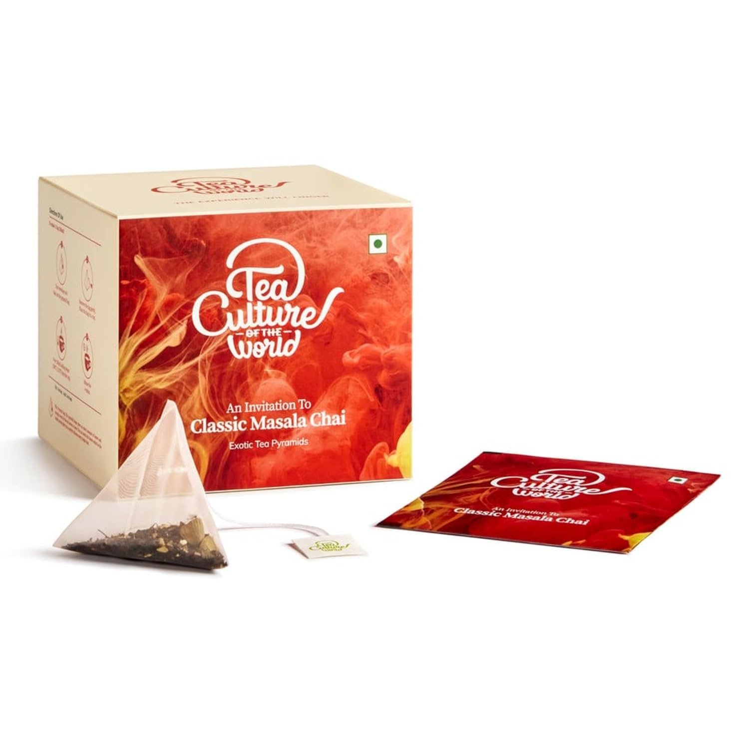 61pdvlsvi9l. sl1500 Tea Culture of The World Classic Masala Chai | Masala Tea Bags Enriched with Assam Black Tea Leaf, Cinnamon, Clove, Pepper, Ginger, Tulsi | Morning Tea, 16 Count