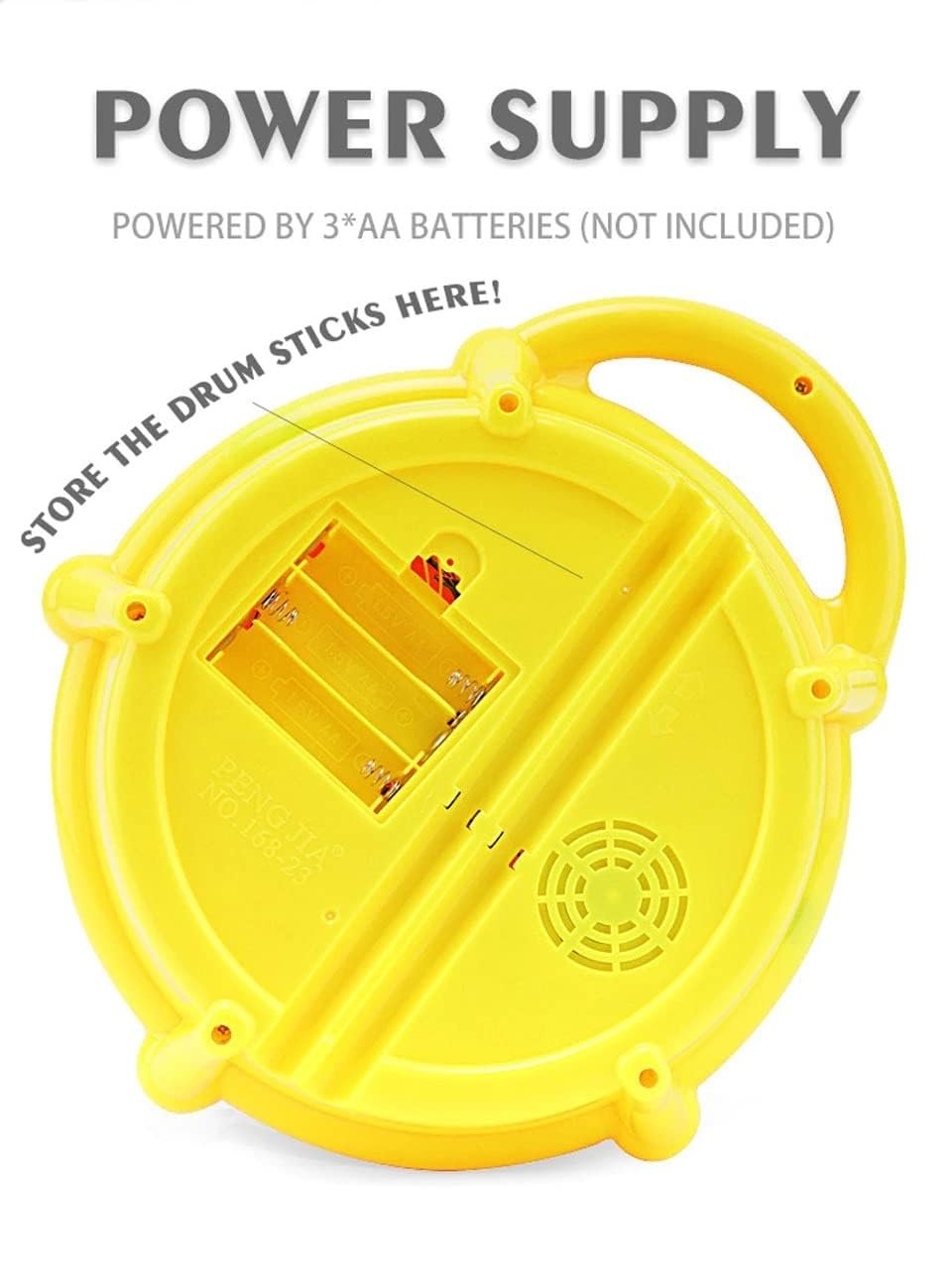 61qftp2btfl. sl1299 VGRASSP Flash Drum Toy with 2 Mallets for Kids | Multicolor 3D Lights | Dynamic Musical Instrument | Toy for Baby and Toddlers | Battery Operated Toy | for 2 3 4 5 6 Year Old Boys & Girls