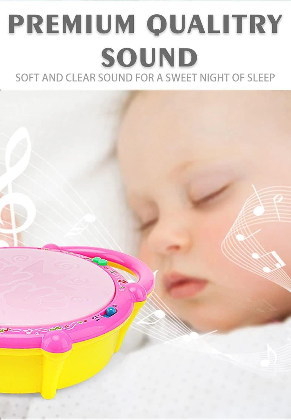 61qgmgeknsl. sl1386 VGRASSP Flash Drum Toy with 2 Mallets for Kids | Multicolor 3D Lights | Dynamic Musical Instrument | Toy for Baby and Toddlers | Battery Operated Toy | for 2 3 4 5 6 Year Old Boys & Girls