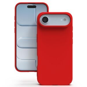 YATWIN Silicone Case for iPhone 17 Air, Soft-Touch, Shockproof, DustProof, Antiskid Phone Cover for Apple iPhone 17 Air - Red