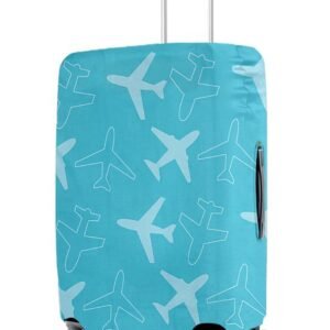 Cortina Polyester Luggage Cover Trolley Travel Covers Washable Dust Proof Anti-Scratch Suitcase Protector, Medium-Light Blue