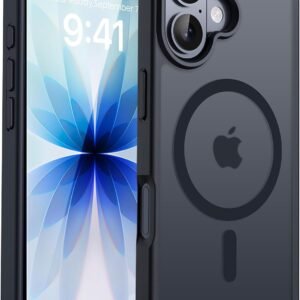 keeshar MagPro case for Apple iPhone 17 | MagSafe Compatible Protective Cover with Strong Magnetic Adsorption, Shockproof Armor, Scratch Resistant Polycarbonate Hard Back | Translucent Matte Black