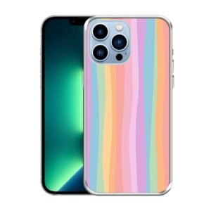 Cool Rainbow Printed Silicon Soft TPU Back Case Cover for Apple iPhone 13 Pro