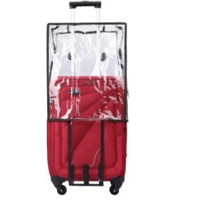 CNB Waterproof/Dustproof Anti-Scratch Suitcase Trolley Bag Cover Protector Case for Soft Luggage with Zip_Size 32"_Transparent (74x55x37cm) Height Excluding Wheels