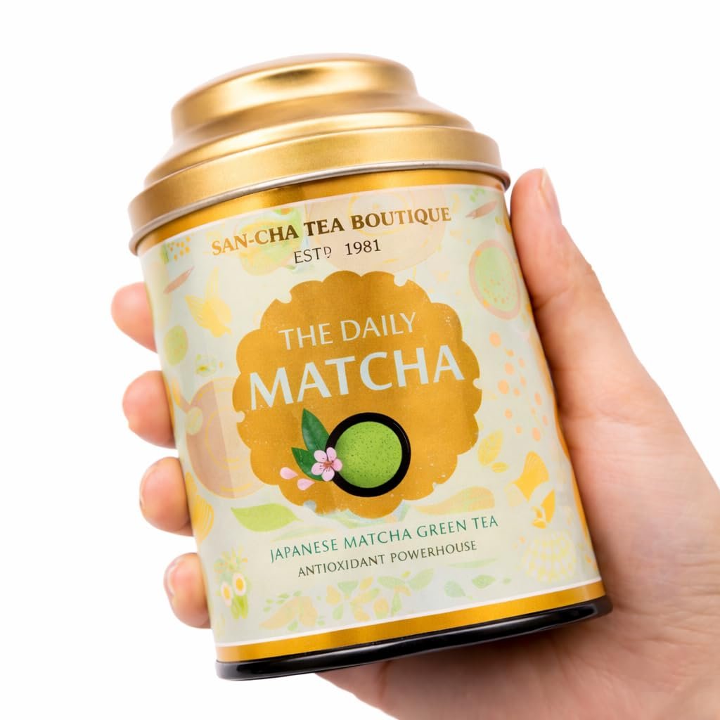 61x jmumkjl. sl1024 Sancha Tea Boutique Daily Matcha Green Tea Powder | Premium Grade from Shizuoka Japan | Antioxidant-Rich Superfood | 50g Fine Green Tea Powder for Lattes & Smoothies