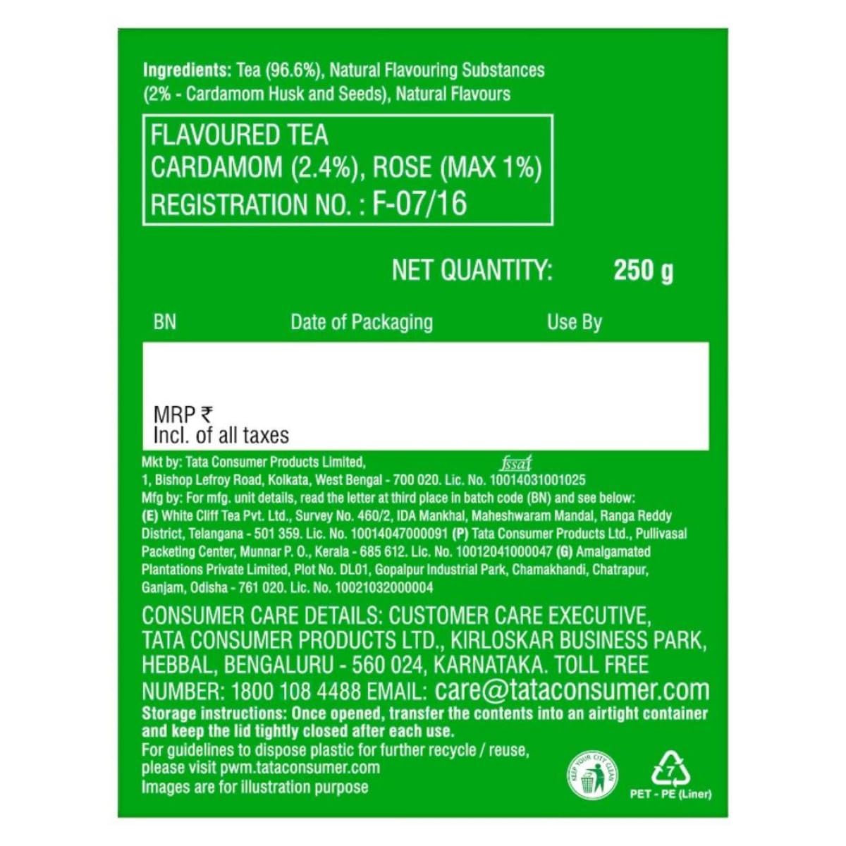 61ylpim71wl. sl1200 Tata Tea Chakra Gold Elaichi Dust Tea| Refreshing Flavour & Aroma of Real Elaichi |Flavoured Assam Tea | 250 Gm