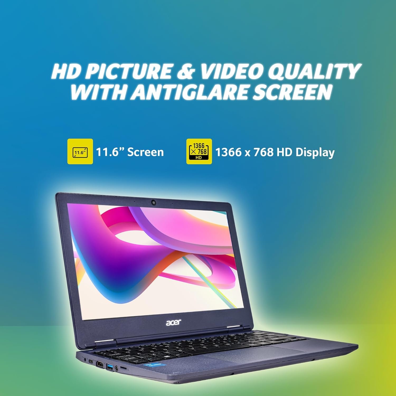 713pendw8ol. sl1500 acer One 11, Intel Celeron N4500, 8 GB RAM, 256 GB SSD, Anti Glare HD 11.6/29.64 cm, Windows 11 Home, Deep Blue, 1.1 KG, Z8-284 Laptop