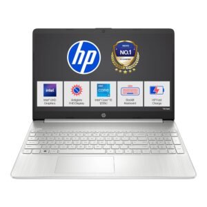 HP 15s, 12th Gen Intel Core i5-1235U Laptop (8GB DDR4, 512GB SSD) Anti-Glare, 15.6"/39.6cm, FHD, Win 11, MS Office 21, Silver, 1.69kg, Intel UHD Graphics, Backlit KB, HD Camera, fq5329tu/FY5008TU