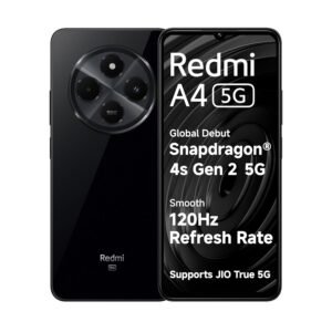 Redmi A4 5G (Starry Black, 4GB RAM, 128GB Storage) | Segment Largest 6.88in 120Hz | 50MP Dual Camera | 18W Fast Charging | Charger in The Box