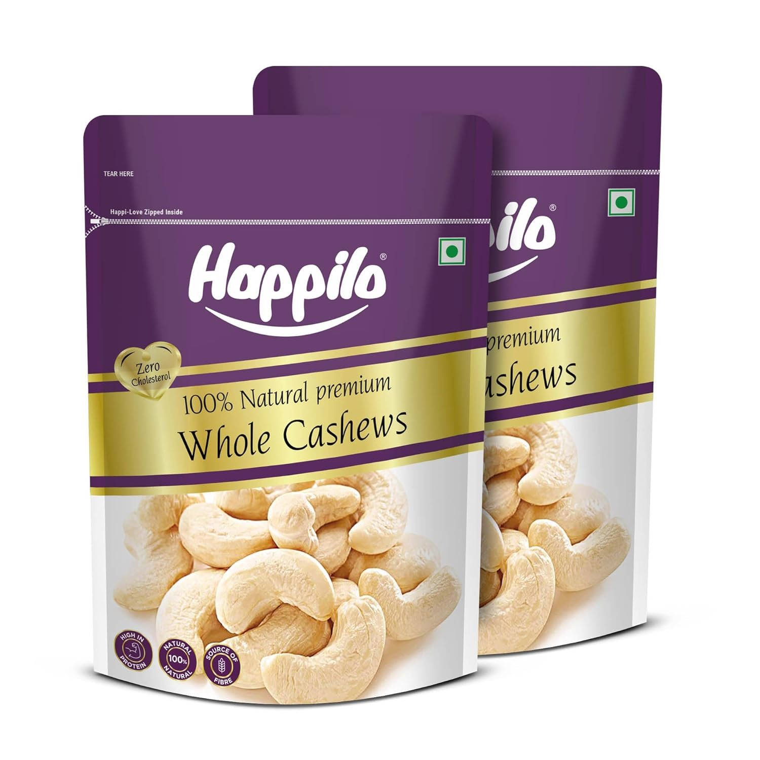 Happilo Premium Natural Whole Cashews 500g (Pack of 2) | Dry Fruits, Kaju, Healthy Snacks | Unsalted Cashew Nuts | Crunchy, Nutritious & Delicious Nuts | Rich in Protein, Magnesium & Phosphorus Happilo Premium Natural Whole Cashews 500g (Pack of 2) | Dry Fruits, Kaju, Healthy Snacks | Unsalted Cashew Nuts | Crunchy, Nutritious & Delicious Nuts | Rich in Protein, Magnesium & Phosphorus