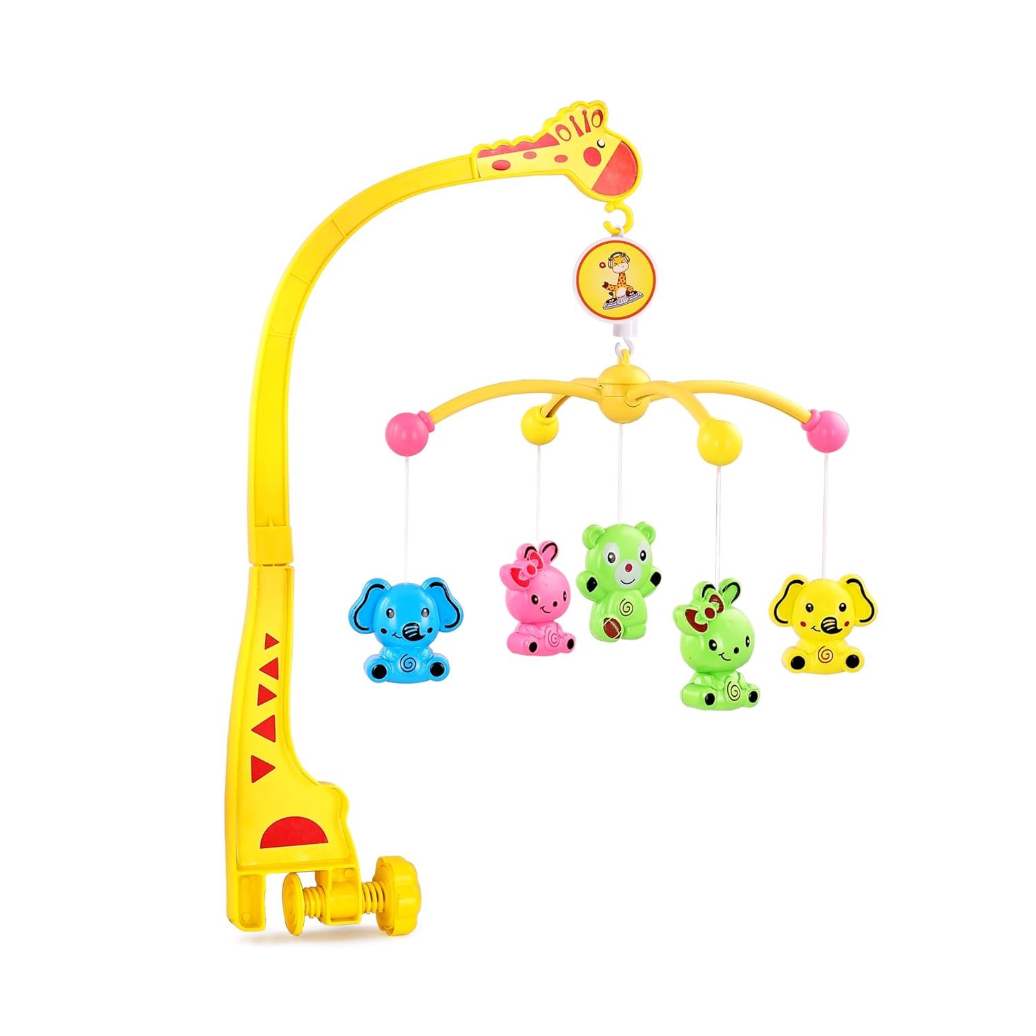 BabyGo Rotating Giraffe Musical Crib Cot Mobile | Hanging Jhoomer Rattle Toy for Baby Cradle, Infant Bed & Nursery Decoration | Newborn Soothing & Early Development Toy (Yellow) BabyGo Rotating Giraffe Musical Crib Cot Mobile | Hanging Jhoomer Rattle Toy for Baby Cradle, Infant Bed & Nursery Decoration | Newborn Soothing & Early Development Toy (Yellow)