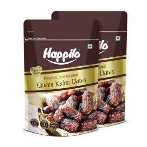 Happilo Premium International Queen Kalmi Dates 200g (Pack of 2) | Khajur, Khajoor | Dry Fruits | Dates in Fresh | Healthy Snacks | Dry Dates | Soft & Sweet | Natural Sweetness | No Preservatives