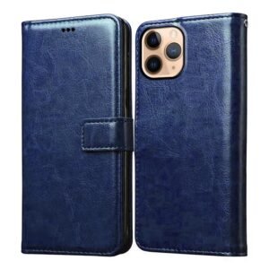 Amazon Brand-Solimo Flip for Apple iPhone 11 Pro (Leather_Blue)