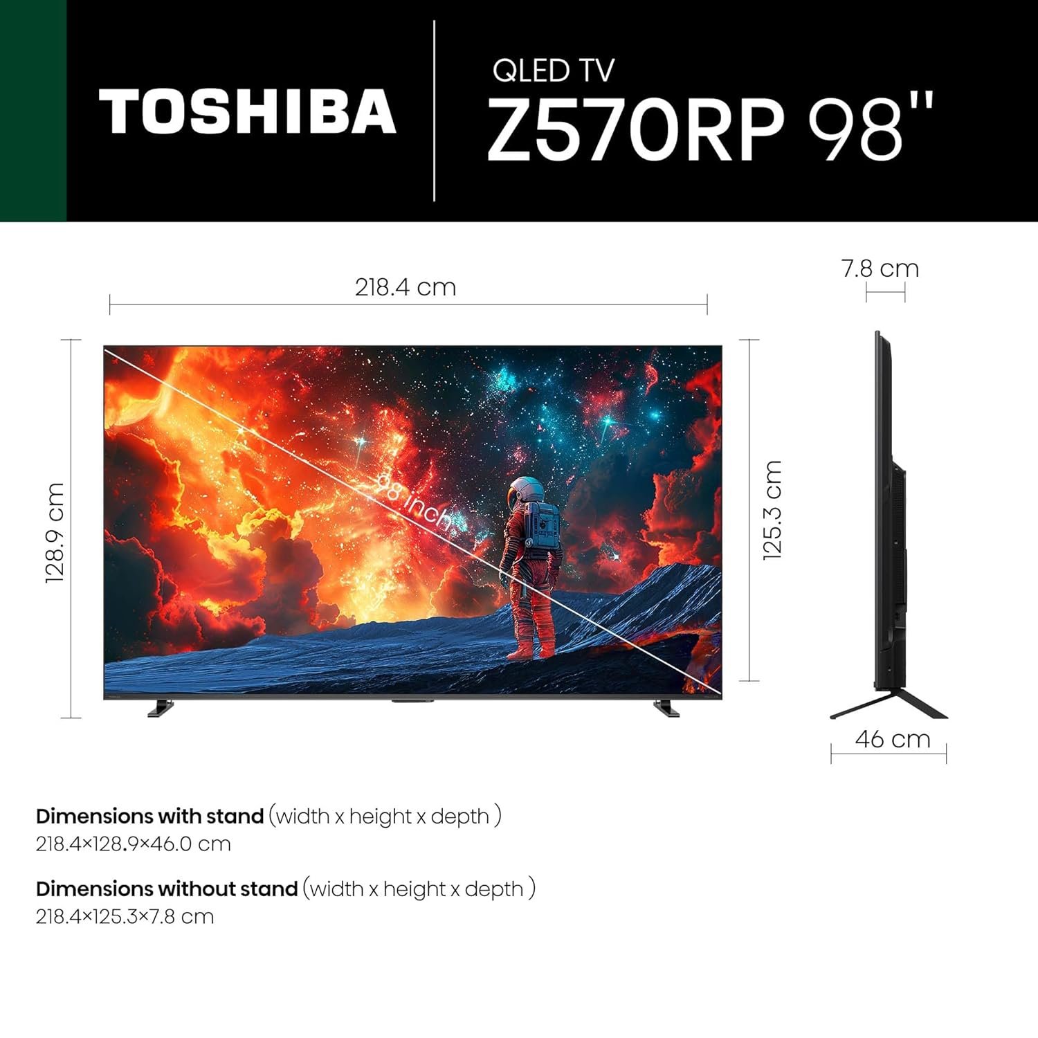 71fhhcpsyml. sl1500 Toshiba 248 cm (98 inches) Z570RP Series 4K Ultra HD Smart QLED TV 98Z570RP (Black)