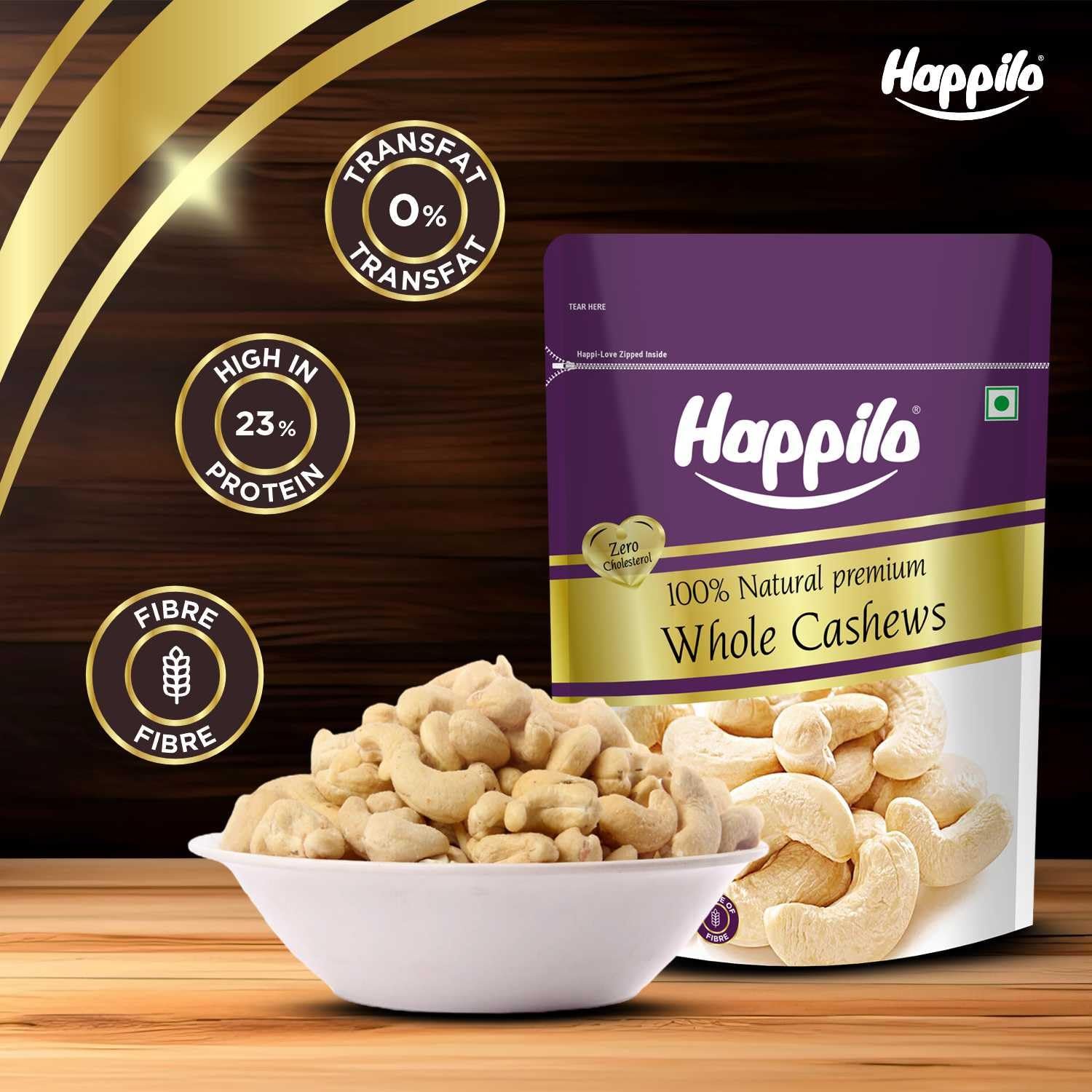 71nzvbc9mkl. sl1500 Happilo Premium Natural Whole Cashews 500g (Pack of 2) | Dry Fruits, Kaju, Healthy Snacks | Unsalted Cashew Nuts | Crunchy, Nutritious & Delicious Nuts | Rich in Protein, Magnesium & Phosphorus