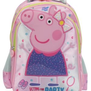 STRIDERS Peppa Pig School Bag for Kids | Spacious Durable Rolling Backpack | Padded Comfortable Straps & Fun Design | Ideal for School Travel & Play