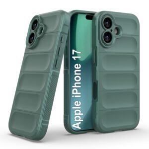 amazon basics Back Case Cover for iPhone 17 | Compatible for iPhone 17 Back Cover | Liquid Silicon Magic Case with Camera Protection | Dark Green