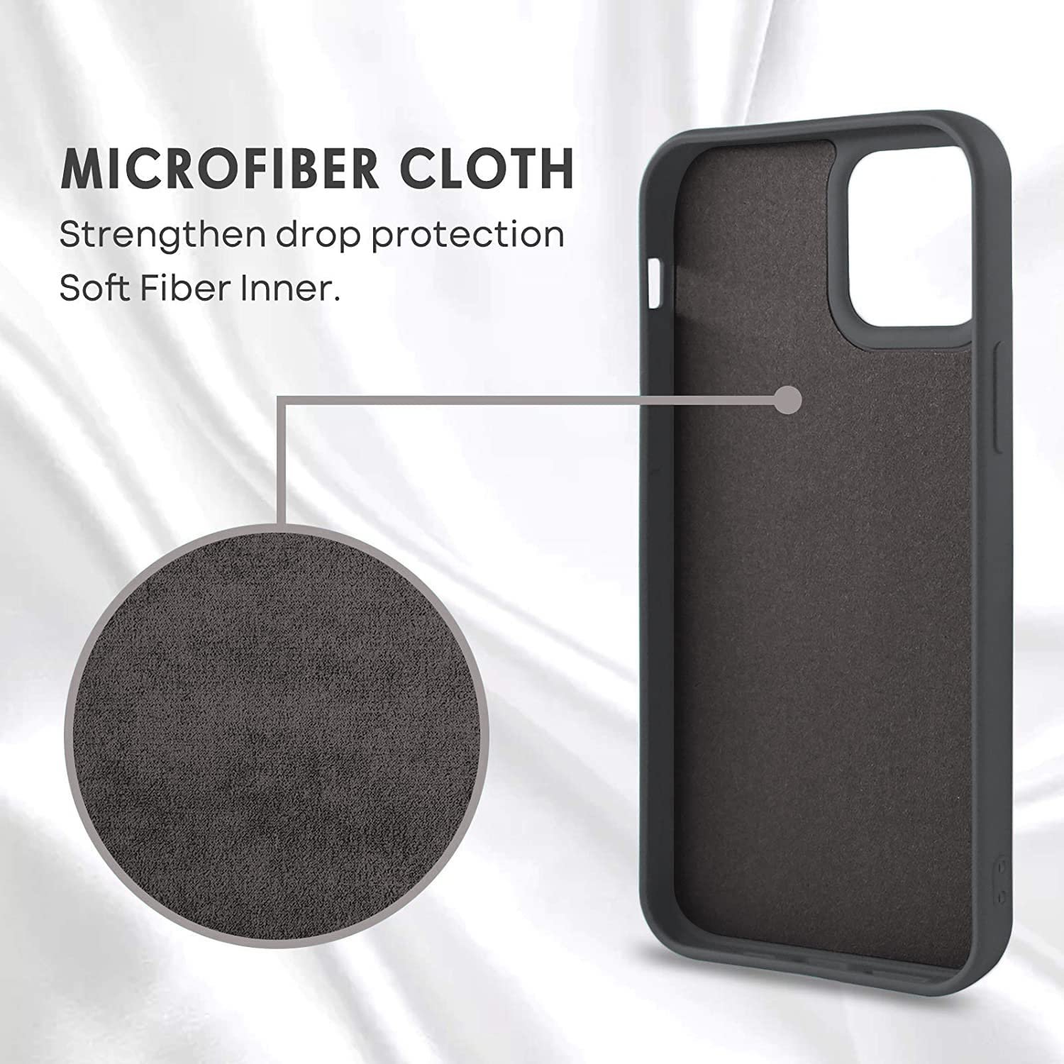 71s hw7essl. sl1500 VONZEE Microfiber Candy Case Compatible for iPhone 11 Pro Max Smooth Touch Cushion Liquid Soft Silicone Gel Rubber Phone Cases Non-Slip Full Body Protective Shockproof Back Cover| (Space Grey)
