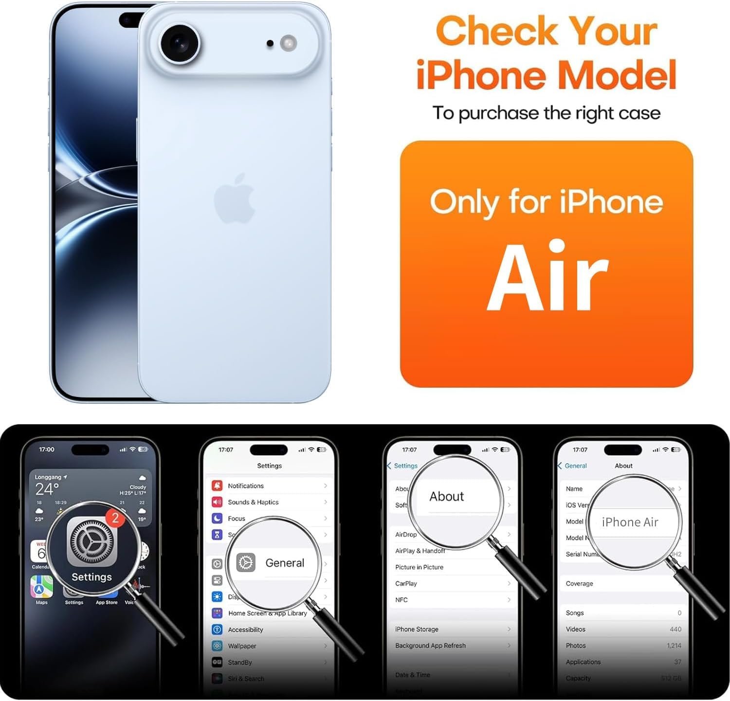 71x90ou23cl. sl1500 AIBEX® Tempered Glass for Apple iPhone 17 Air | 9H Hardness | Anti-Glare & Anti-Fingerprint | Water Resistant | Edge-to-Edge Full Screen Protector | Bubble-Free Installation