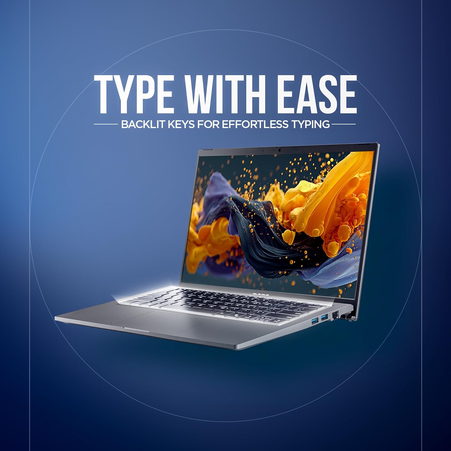 71xt0d5xgal. sl1500 acer Aspire Go 14, Intel Core Ultra 5 125H (14th Gen),16GB DDR5 RAM/512GB SSD, WUXGA IPS, 14.0/35.56 cm, Win 11, MS Office, Steel Gray, 1.5 kg, AG14-71M,Backlit Keyboard, AI Powered Premium Laptop