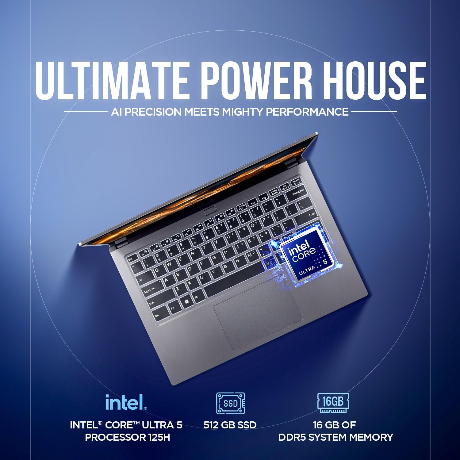 71eos5ebsvl. sl1500 acer Aspire Go 14, Intel Core Ultra 5 125H (14th Gen),16GB DDR5 RAM/512GB SSD, WUXGA IPS, 14.0/35.56 cm, Win 11, MS Office, Steel Gray, 1.5 kg, AG14-71M,Backlit Keyboard, AI Powered Premium Laptop
