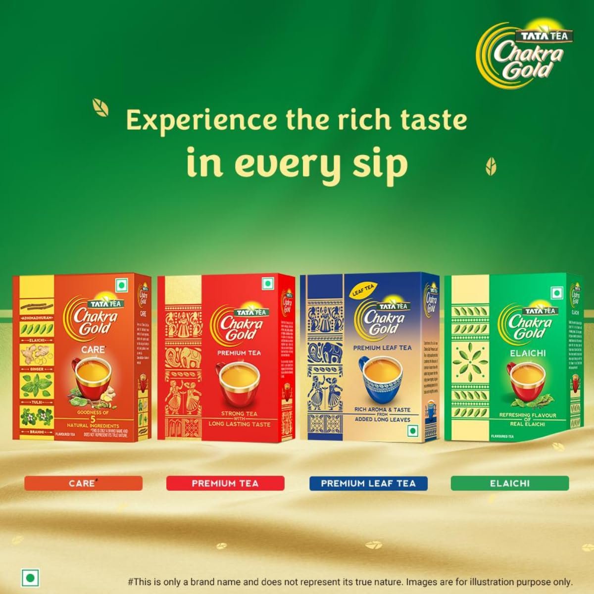 71h1nlpxzfl. sl1200 Tata Tea Chakra Gold Elaichi Dust Tea| Refreshing Flavour & Aroma of Real Elaichi |Flavoured Assam Tea | 250 Gm