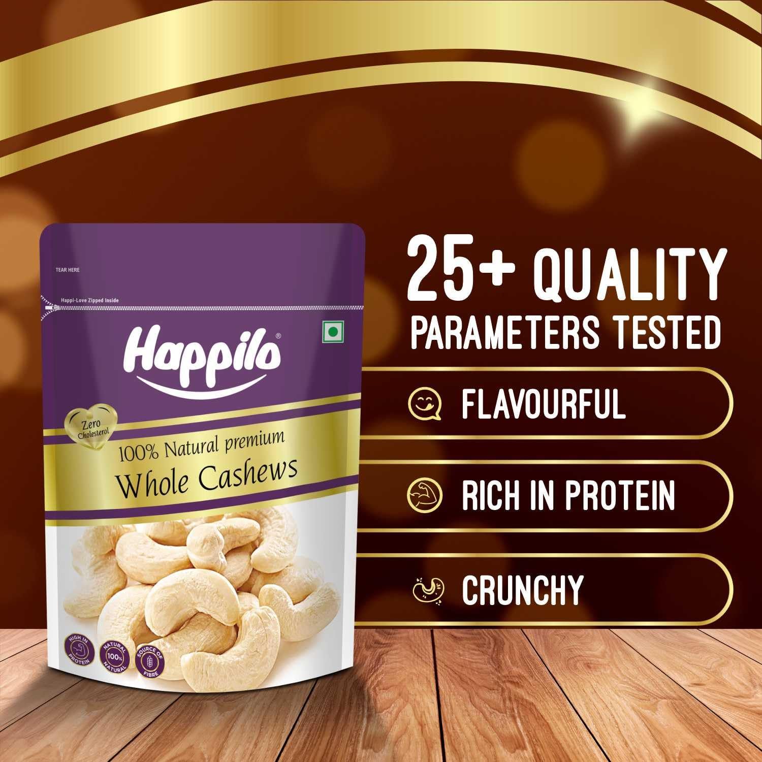 71uvdmq3azl. sl1500 Happilo Premium Natural Whole Cashews 500g (Pack of 2) | Dry Fruits, Kaju, Healthy Snacks | Unsalted Cashew Nuts | Crunchy, Nutritious & Delicious Nuts | Rich in Protein, Magnesium & Phosphorus