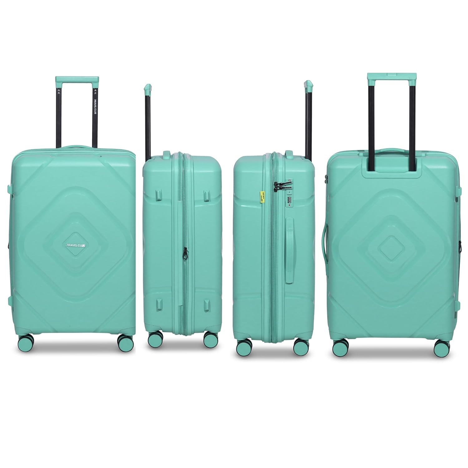 71wxxbk3fcl. sl1500 TRAVEL CLUB – Moscow Hard-Sided Polypropylene Cabin Luggage 22 Inch |61cm Lightest Trolley Bag with 8 Strong Wheel | Trolley Bag for Travel | Mint Green