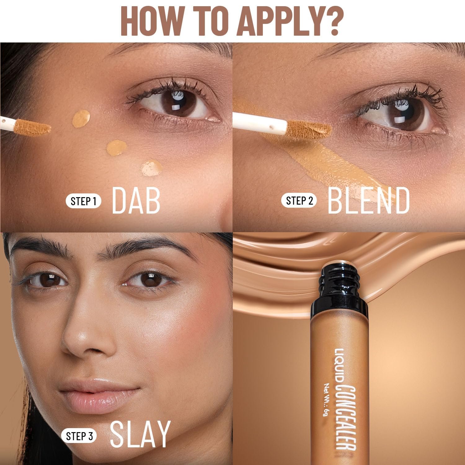 71x1lacmg1l. sl1500 Swiss Beauty Liquid Light Weight Concealer With Full Coverage |Easily Blendable Concealer For Face Makeup With Matte Finish | Shade- 02 Sand Sable, 6g