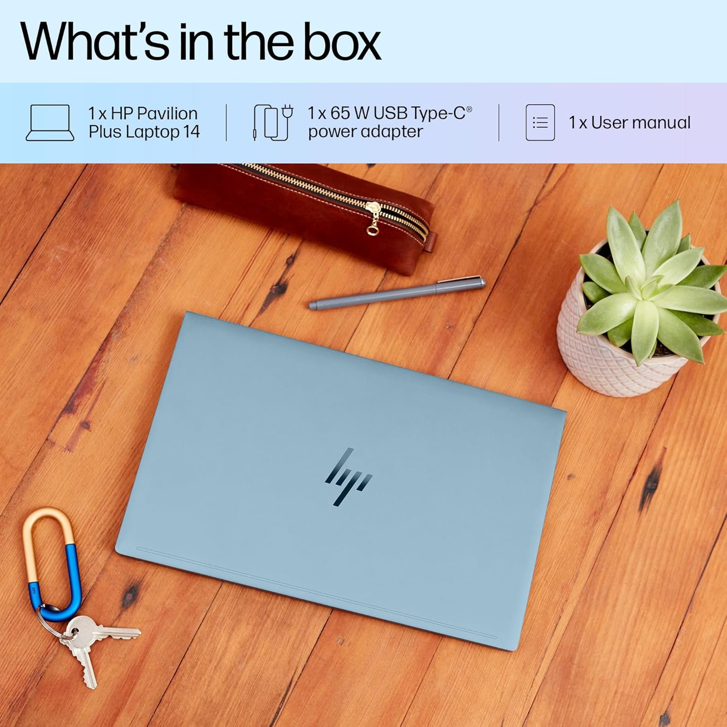 814iqgv9ixl. sl1500 HP Pavilion Plus AI Laptop, Intel Core Ultra 5 125H, 10-12 Tops, 16GB LPDDR5x, 512GB SSD, 14-inch(35.6cm) 300 nits, WQXGA, Intel Arc Graphics, 5MP IR Camera (Win 11, Office 21, Blue, 1.44kg) ew1082TU