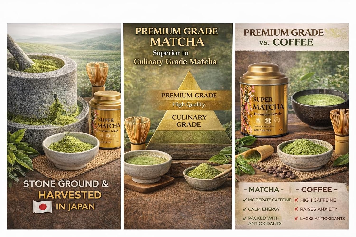 81k s0ae24l. sl1500 Sancha Tea Boutique Daily Matcha Green Tea Powder | Premium Grade from Shizuoka Japan | Antioxidant-Rich Superfood | 50g Fine Green Tea Powder for Lattes & Smoothies