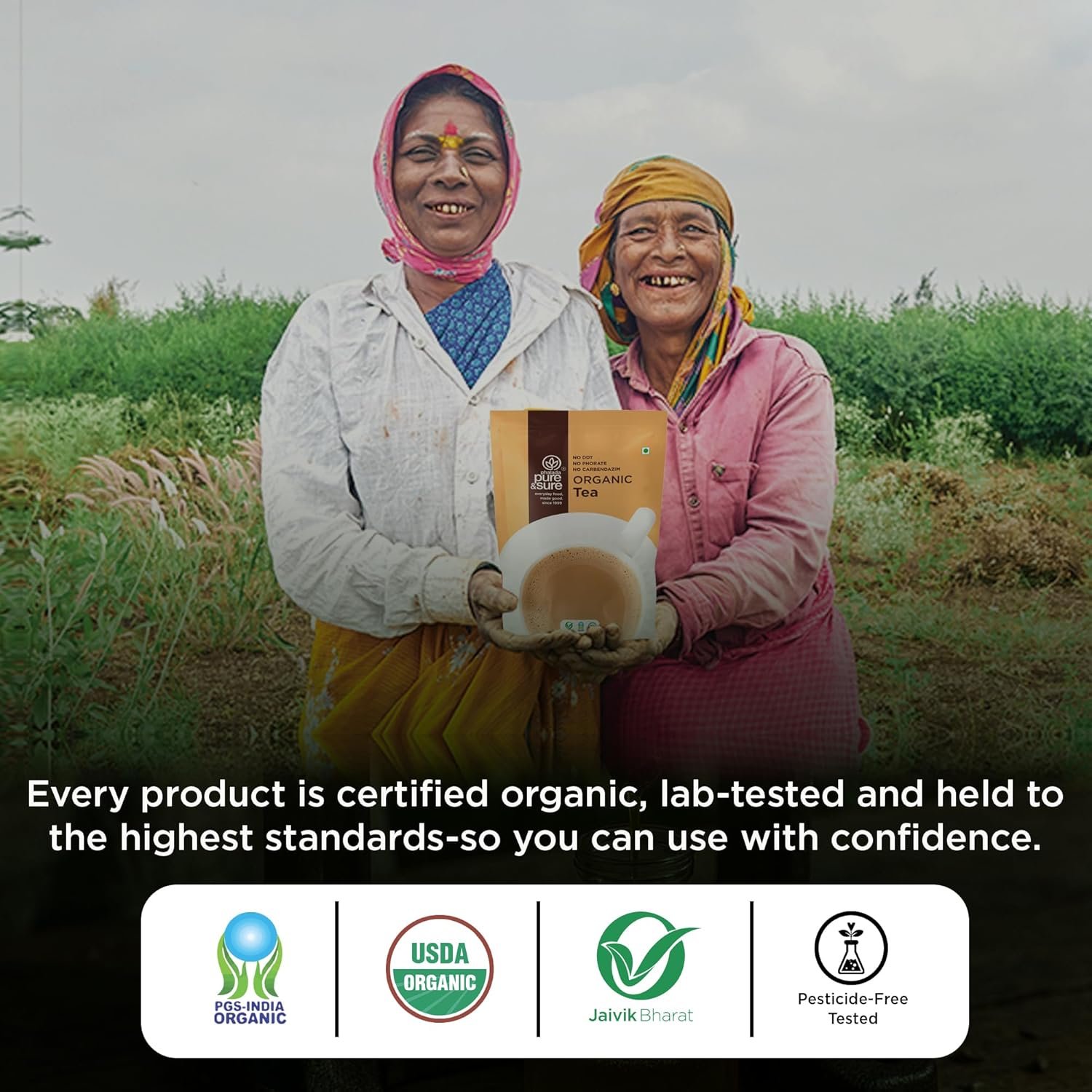 81lr2ldwlol. sl1500 Pure & Sure Organic Black Tea Powder | 100% Certified Organic Assam Leaves | Steam-Sterilized | Sustainably Sourced | 250 g