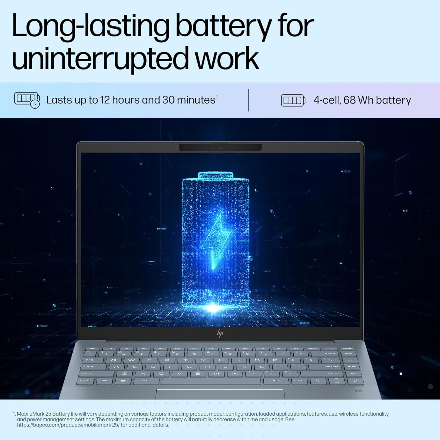 81rn7qkqptl. sl1500 HP Pavilion Plus AI Laptop, Intel Core Ultra 5 125H, 10-12 Tops, 16GB LPDDR5x, 512GB SSD, 14-inch(35.6cm) 300 nits, WQXGA, Intel Arc Graphics, 5MP IR Camera (Win 11, Office 21, Blue, 1.44kg) ew1082TU